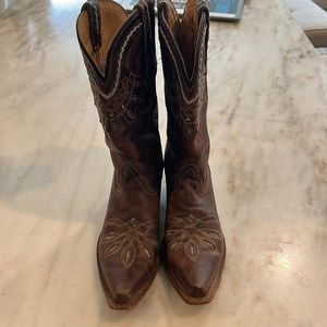 Tony Lama Boots 8.5B VF 6015 Chocolate Brown